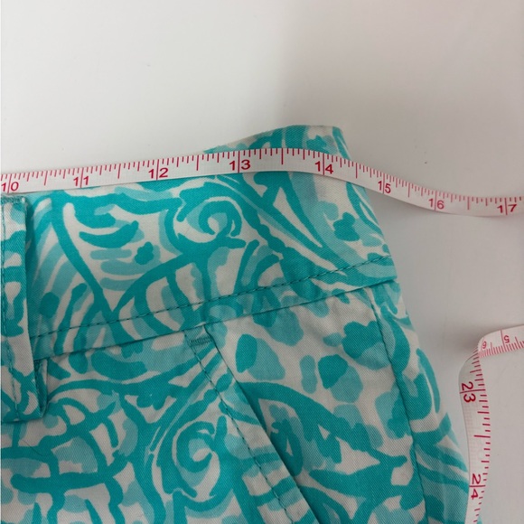 Lilly Pulitzer The Callahan Shorts in Teal & White Size 00 - Picture 4 of 9